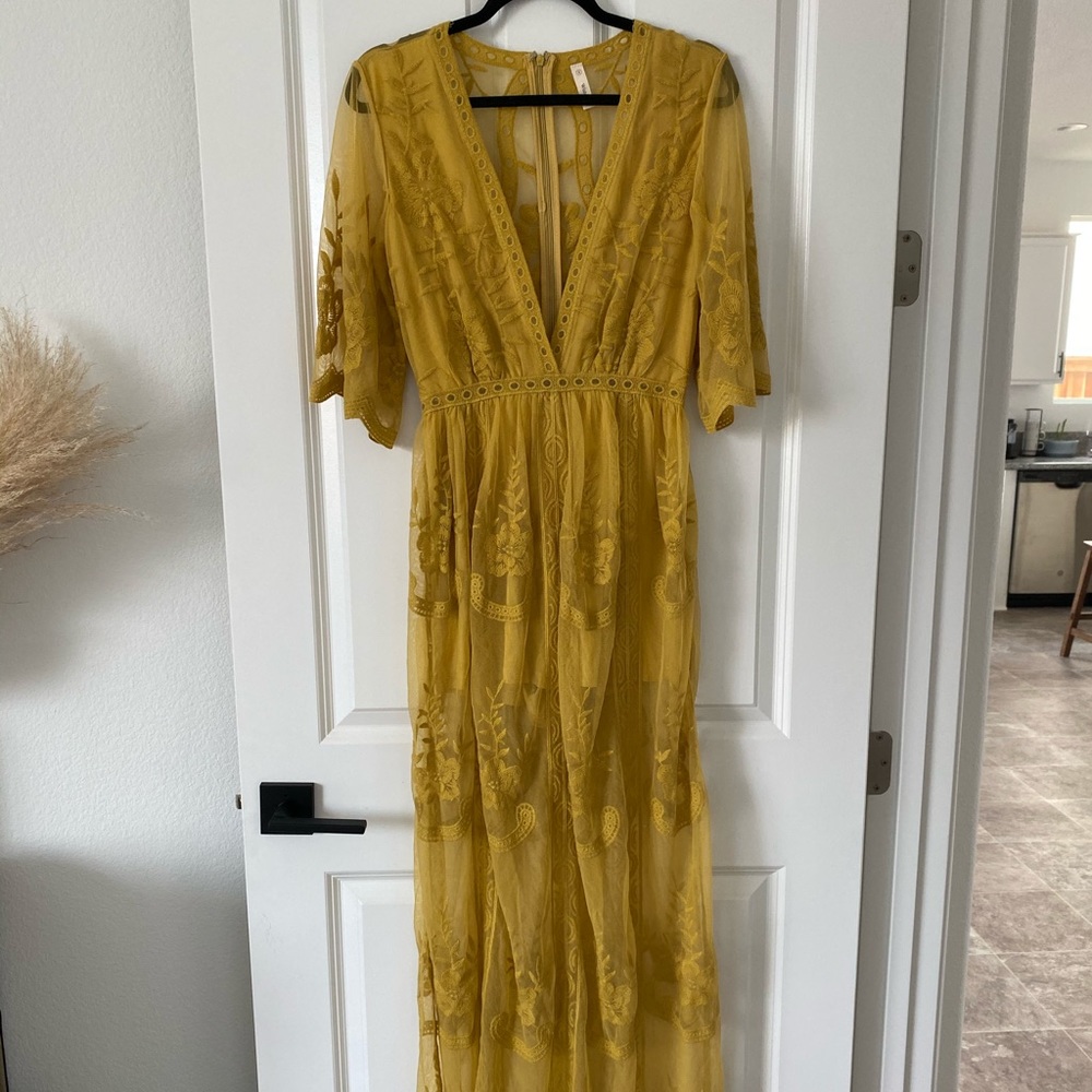 Mustard Boho Dress